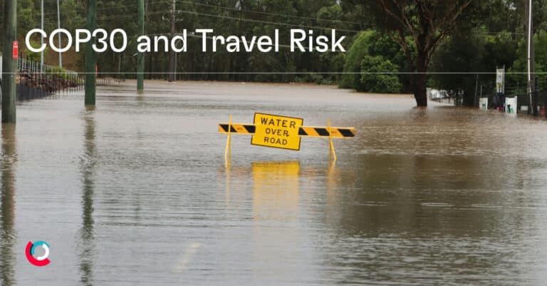 Climate change travel risk