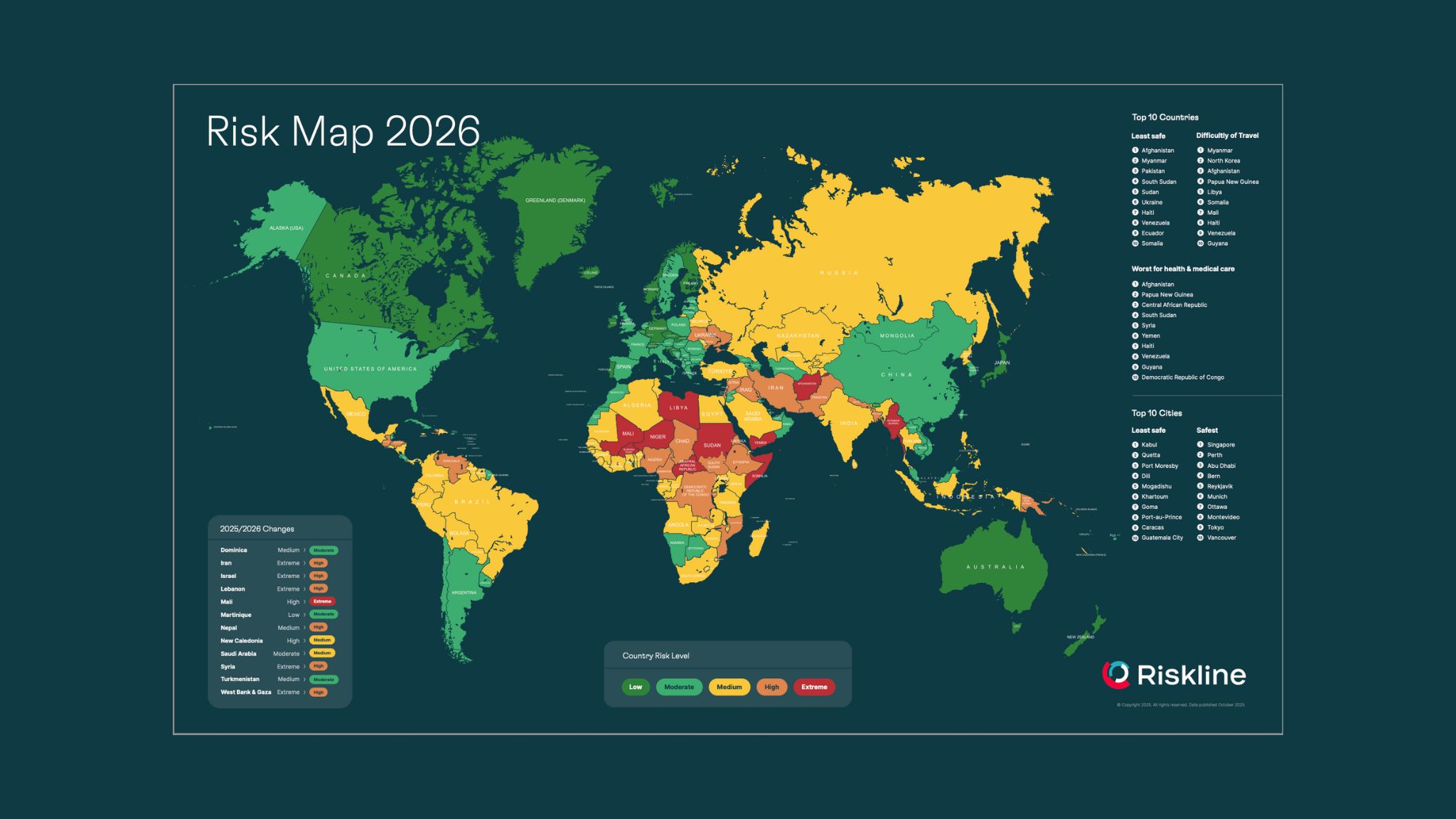 Risk Map 2026 travel risks